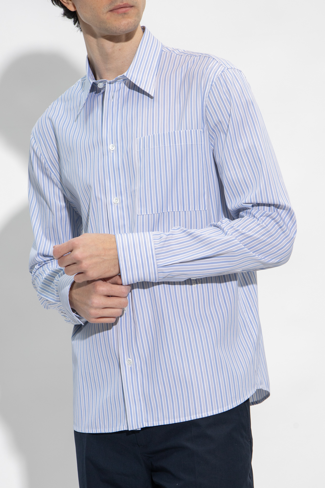 Leste - bottega veneta cotton twill long sleeved shirt